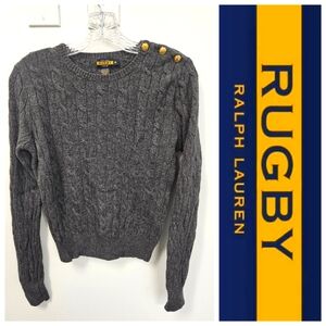 RUGBY 🏉 🏈 RL Gray Knit Top